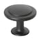 Gliderite Hardware 1-1/4 in. Matte Black Round Ring Cabinet Knob, 5PK 80960-MB-5 - alternate 1